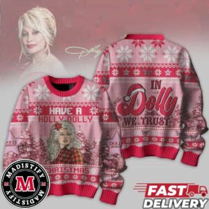 Dolly Parton In Dolly We Trust Have A Holly Dolly Ugly Sweater Christmas