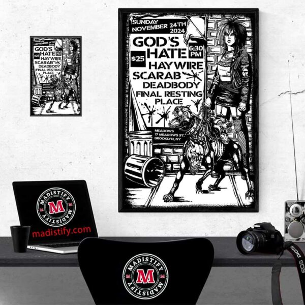 Final God’s Hate Show Of 2024 At Brooklyn NY On November 24th Fan Gift Home Decor Poster Canvas