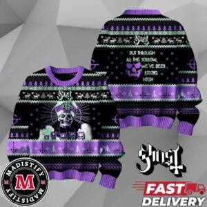 Ghost Fan Gifts 2024 Through All The Sorrow We’ve Been Riding High Christmas Ugly Sweater