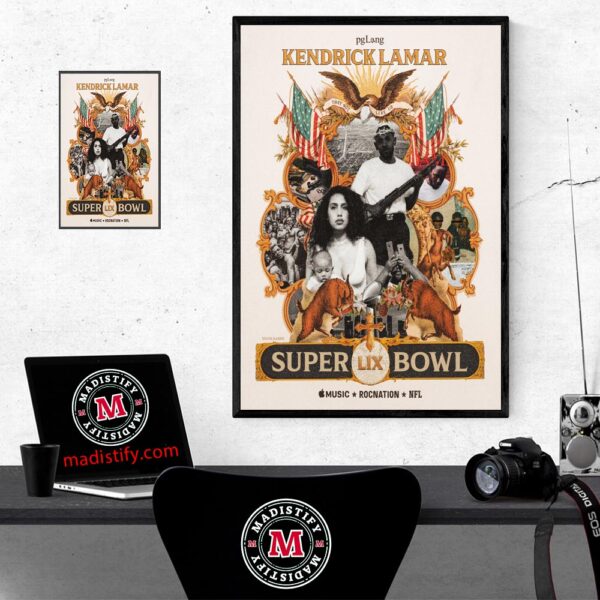 Kendrick Lamar Super Bowl LIX 2025 Home Decor Poster Canvas