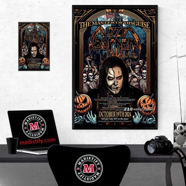 Lizzy Borden The Master Of Disguise Poster Show On October 19th 2024 Live In Las Vegas Home Decor Poster Canvas