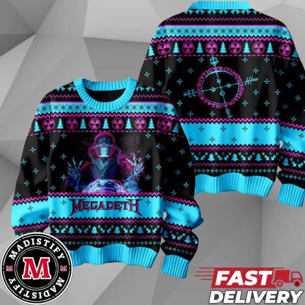 Megadeth Cryptic Writings Christmas Ugly Sweater Fan Gifts 2024