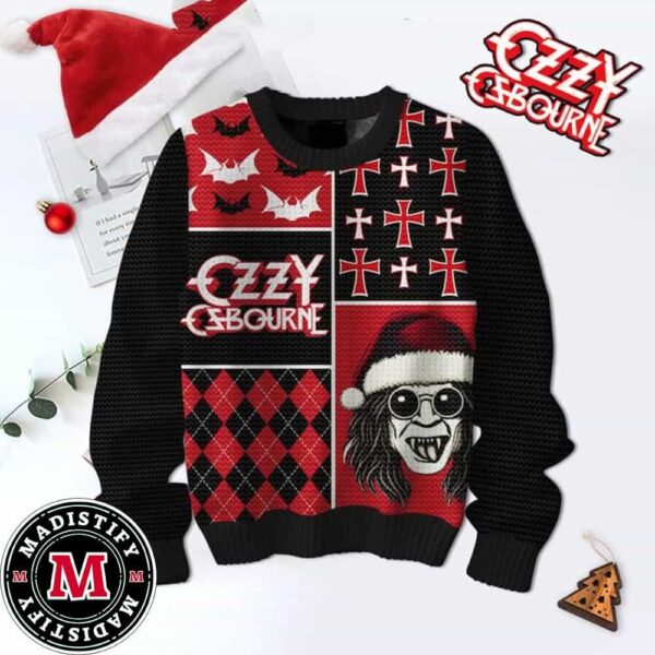 Ozzy Osbourne Vampire For Night Christmas Ugly Sweater Fan Gifts 2024