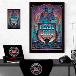 Pearl Jam OKC With Pluralone Tour In Oklahoma City OK On September 20th 2022 At Paycom Center Home Decor Poster Canvas