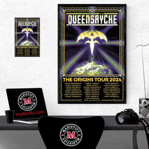 Queensryche The Origins Tour 2024 Merch Poster Tour Dates Start On October Home Decor Poster Canvas