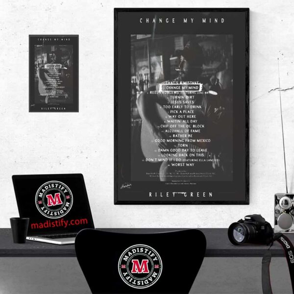 Riley Green Change My Mind Out Now Album Out October 18th 2024 Full Tracklist Home Decor Poster Canvas