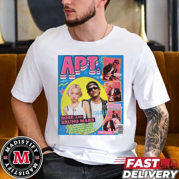 Rose and Bruno Mars New Song APT Release On October 18th 2024 Magazine Essentials Tee Shirt