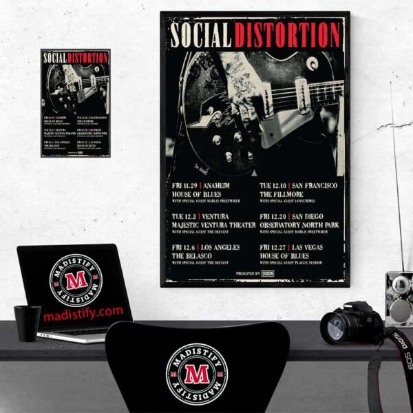 Social Distortion Tour List 2024 Fan Gifts Home Decor Poster Canvas