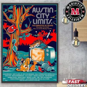 Austin City Limit Celebrates 50 Years On Nov 21st 2024 ACL Live At The Moody Theater With Full Lineup Home Decor Poster Canvas