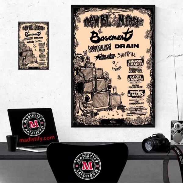 Basement And One Step Closer Live Concert New Bloom Fest In 2025 Full Lineup Home Decor Poster Canvas