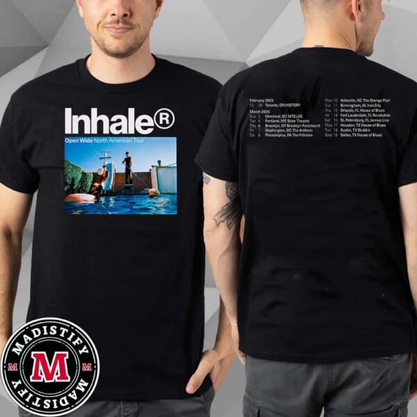 Inhaler New Album Open Wide North American Tour List 2025 Two Sides Essential Unisex T-Shirt