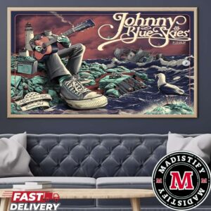 Johnny Blue Skies Merch For Show On Nov 23-24 2024 In Boston At The Mgm Music Hall At Fenway Park Home Decor Poster Horizontal