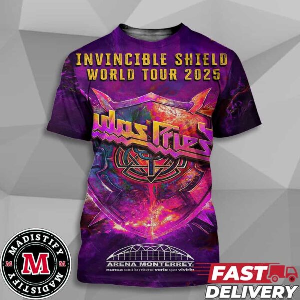 Judas Priest Invincible Shield World Tour 2025 May 7th Arena Monterrey Mexico All Over Print T-Shirt