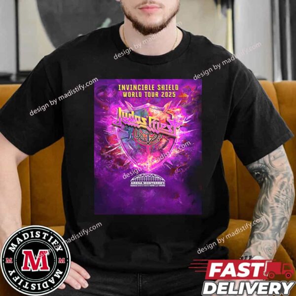 Judas Priest Invincible Shield World Tour 2025 May 7th Arena Monterrey Mexico Unisex T-Shirt