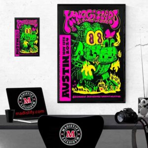 King Gizzard and The Lizard Wizard Austin Poster Nov 15th 2024 At Germania Insurance Amphitheater In USA Home Decor Poster Canvas