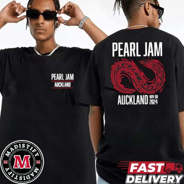 Pearl Jam Event Tee Merch Show On Nov 8th 2024 Pearl Jam Pixies Liamfinal In Auckland New Zealand Essential Two Sides T-Shirt