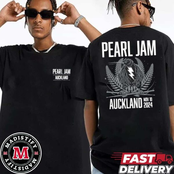 Pearl Jam With Pixies And Liam Finn Merch Tee For Show In Auckland NZ On November 10th 2024 At Go Media Stadium MT Smart Two Sides T-Shirt