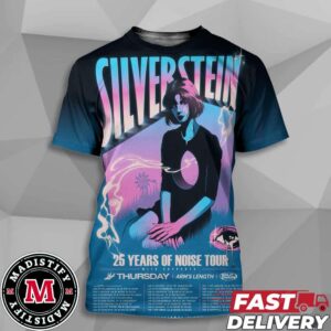 Silverstein Band 25 Years Of Noise Tour Date 2025 On Jan And Feb Essentials Unisex All Over Print T-Shirt