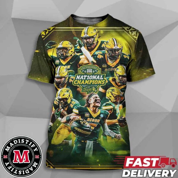 NDSU Football Champion National Championship NCAA 2024-2025 Division I Football All Over Print T-Shirt Unisex