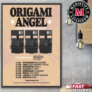 Origami Angel Feeling Not Found UK Tour 2025 Schedule List Home Decor Poster Canvas