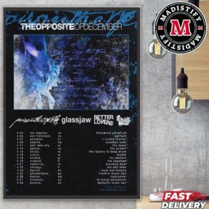 Poison The Well The 25th Anniversary of The Opposite of December Tour 2025 On April With Glassjaw Better Lovers And Teenage Wrist Tour List Home Decor Poster Canvas