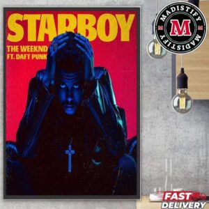 The Weeknd Starboy Ft Daft Punk Officials Poster Song Home Decor Poster Canvas