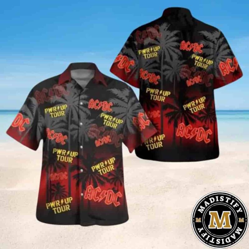 AC DC PWRUP Tour Merch 2025 Hawaiian Shirt And Beach Short - Madistify