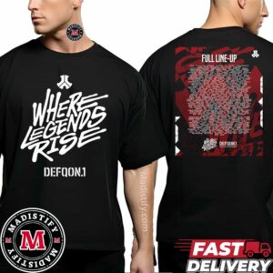 Defqon.1 Festival 2025 Where Legends Rise Full Lineup On June 26-29 At Evenementen Terrein Het Maaiveld Fan Gifts Classic Two Sides T-Shirt