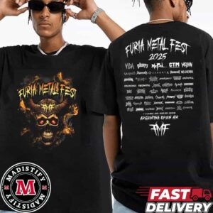 Furia Metal Fest 2025 Argentina Open Air Full Line Up Merch Tee Shirt Two Sides