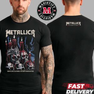 Metallica First Night Merch Tee M72 Santa Clara Tour 2025 On June 20 At Levi’s Stadium In Santa Clara CA Artist Brandon Heart Two Sided Print T-Shirt