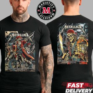 Metallica Full Show Combine Poster Tampa FL At Raymond James Stadium M72 Tampa Art By Andrew Cremeans On June 6th-8th Tour 2025 T-Shirt