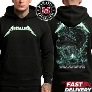 Metallica M72 Syracuse NY Merch Hoodie Art By Collin Estrada At JMA Wireless Dome On April 19th World Tour 2025 Two Sided Print Hoodie T-Shirt