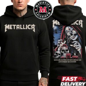 Metallica Second Night On June 22 M72 Santa Clara Tour 2025 Merchandise Hoodie At Levi’s Stadium In Santa Clara CA Artist Brandon Heart Hoodie T-Shirt