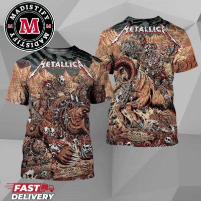 Metallica Juan Ma Orozco Poster For Night 1 And 2 M72 Denver Colorado In Empower Field at Mile High On June 27th-29th 2025 All Over Print Shirt